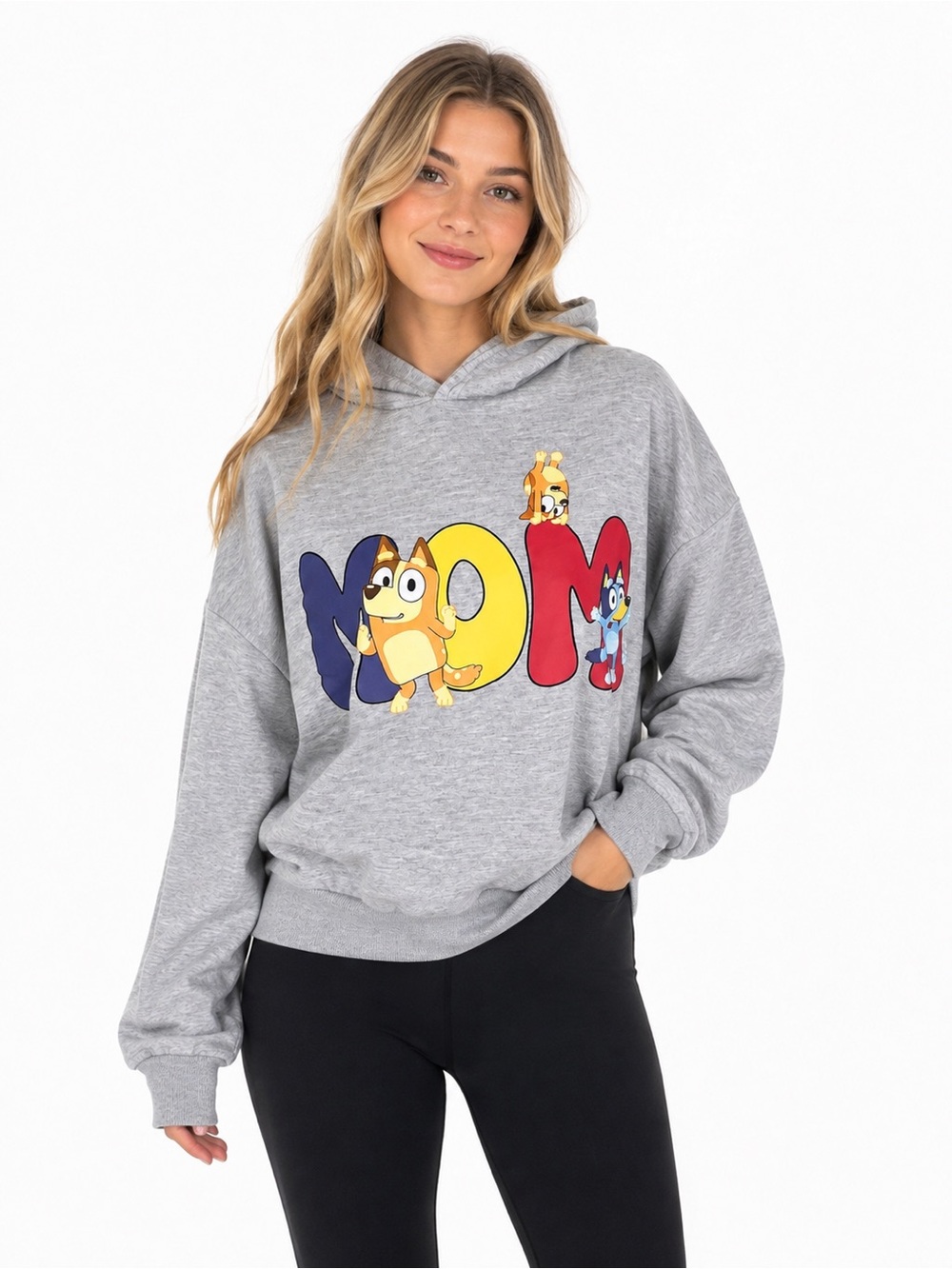 Bluey “MOM” Graphic Hoodie Loungewear athletic Size XS NWT